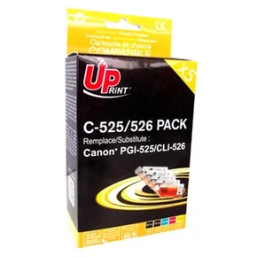 UPrint kompatibil. ink s CLI526, 2xblack/1xcyan/1xmagenta/1xyellow, C-525/526 PACK, s čipom, pre Canon Pixma MG5150, MG5250, MG61